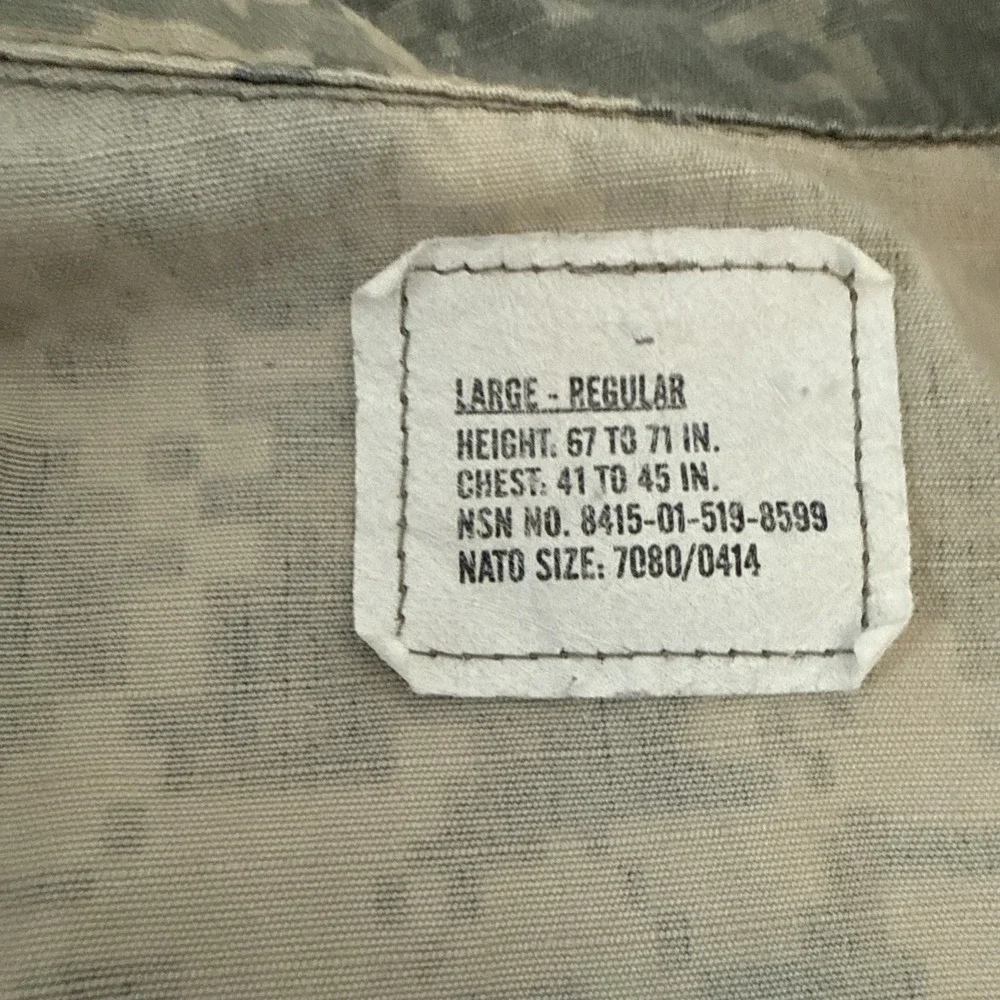 US Army ACU Jacket Digital Camo UCP Military Combat Coat L Regular